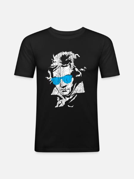 Ludwig van Beethoven - Men's Slim Fit T-Shirt - black