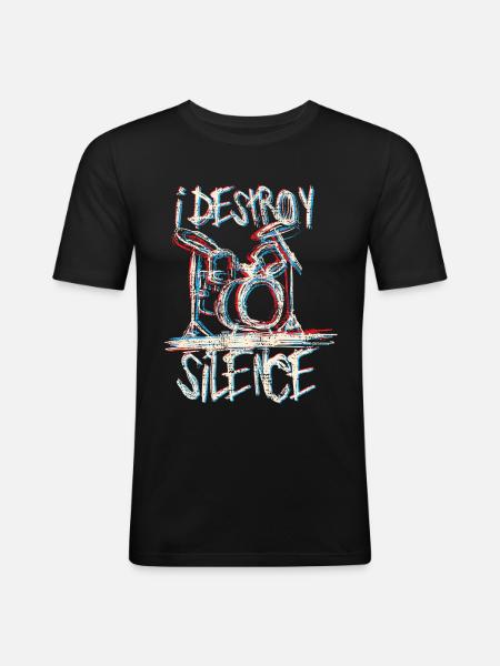 Drums drums drums - Men's Slim Fit T-Shirt - black
