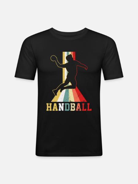 handball - Men's Slim Fit T-Shirt - black