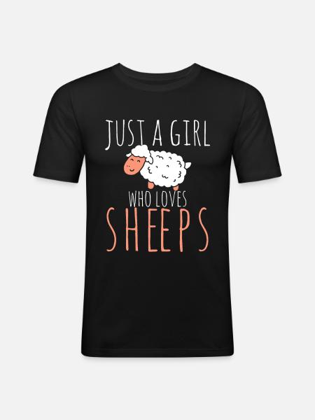 sheep - Men's Slim Fit T-Shirt - black