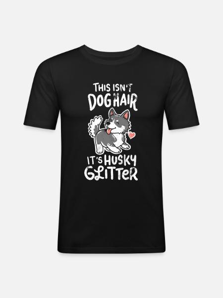 Sibirischer Husky - Männer Slim Fit T-Shirt - Schwarz
