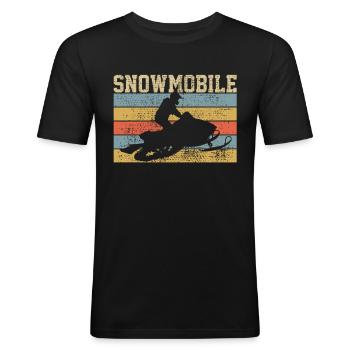Snowmobile snowmobile - Men's Slim Fit T-Shirt - black - Front - Nik (191cm)