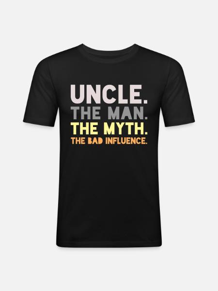 oncle - T-shirt près du corps Homme - noir