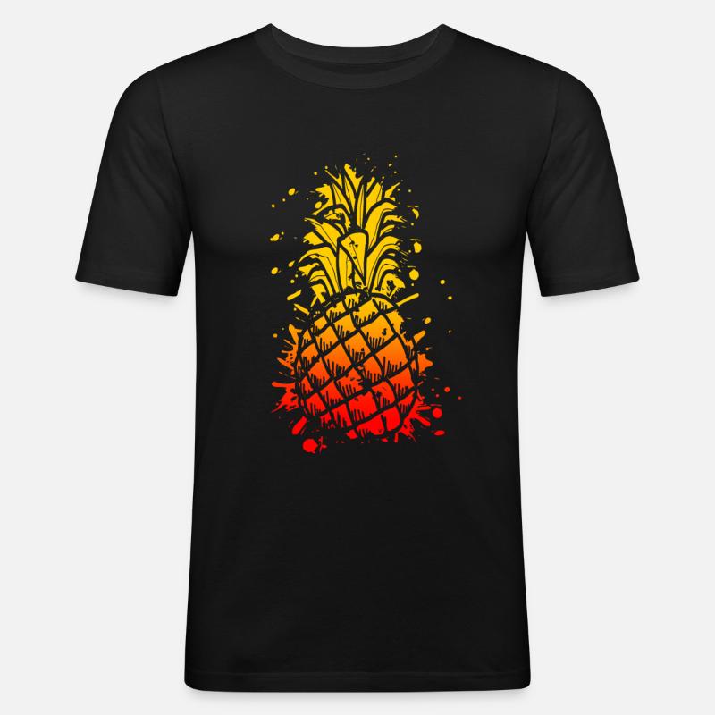Pineapple pineapple - Men's Slim Fit T-Shirt - black