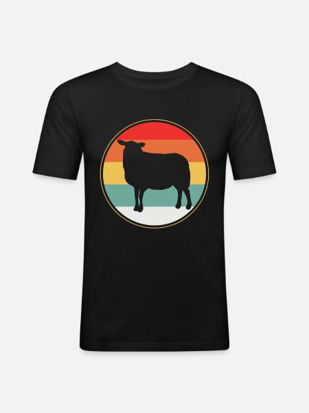 sheep - Men's Slim Fit T-Shirt - black