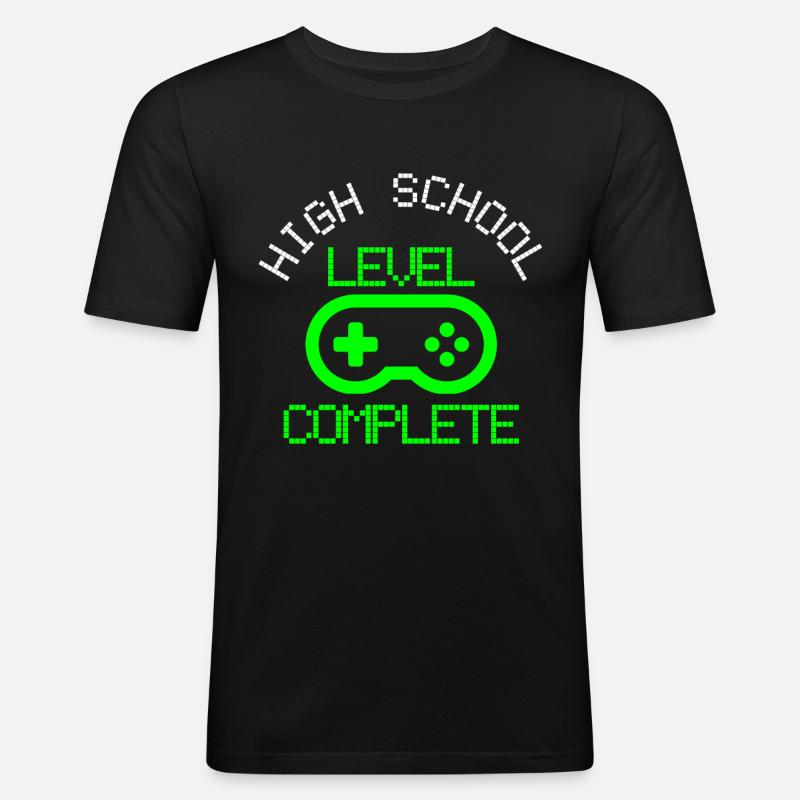 High School Abschluss - Männer Slim Fit T-Shirt - Schwarz