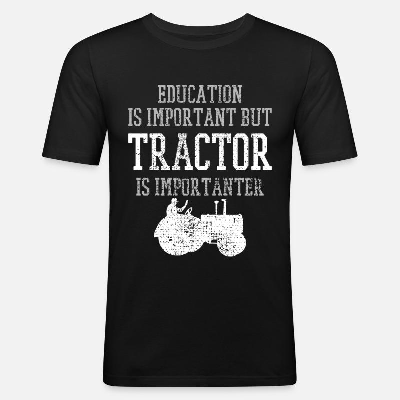 Traktor - Männer Slim Fit T-Shirt - Schwarz