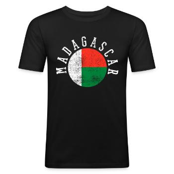 Madagascar - Men's Slim Fit T-Shirt - black - Front - Nik (191cm)