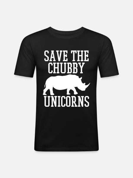 rhino - Men's Slim Fit T-Shirt - black