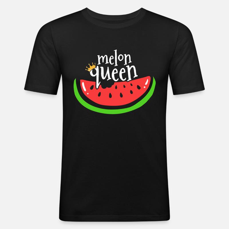 Melone Melone Melone - Männer Slim Fit T-Shirt - Schwarz