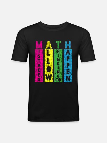 Math teacher design - Men's Slim Fit T-Shirt - black