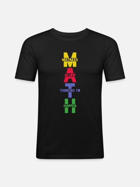 Math math math - Men's Slim Fit T-Shirt - black