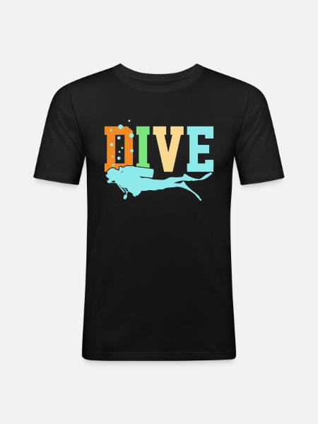 Diving Diving - Men's Slim Fit T-Shirt - black