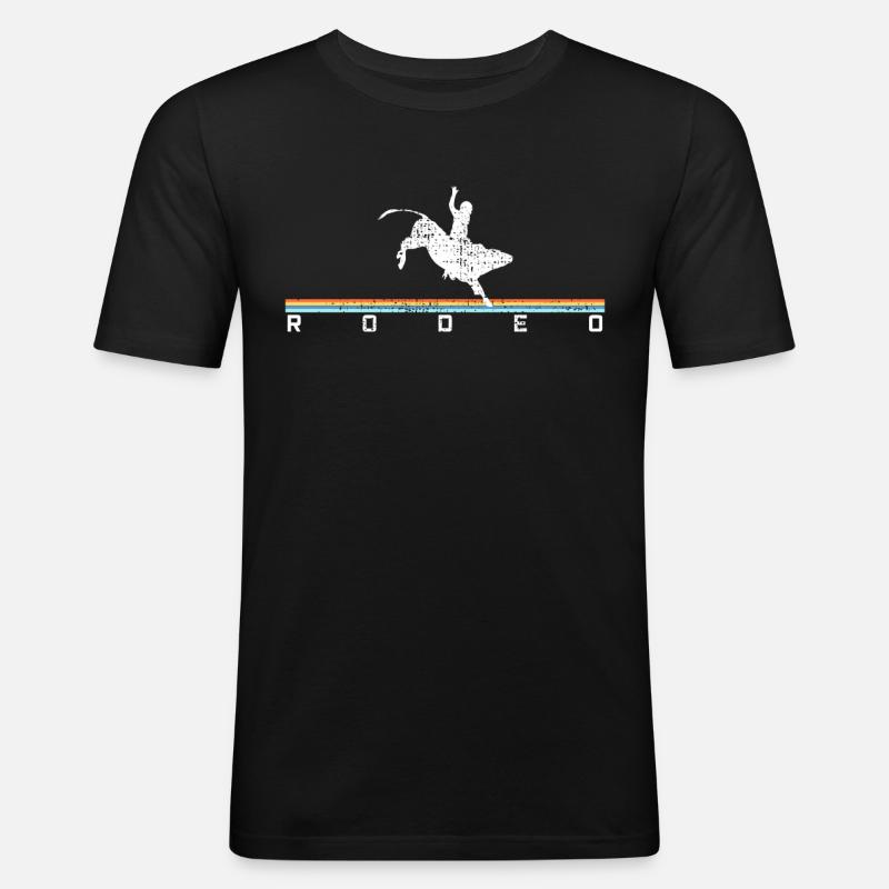 Rodeo - Männer Slim Fit T-Shirt - Schwarz