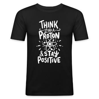 Wissenschaft - Männer Slim Fit T-Shirt - Schwarz - Vorne - Nik (191cm)