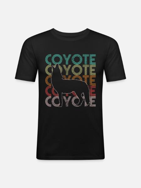 coyote - Men's Slim Fit T-Shirt - black