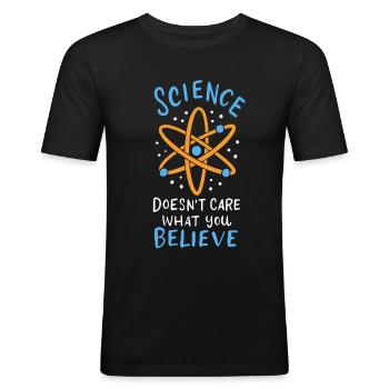 science - T-shirt près du corps Homme - noir - Devant - Nik (191cm)