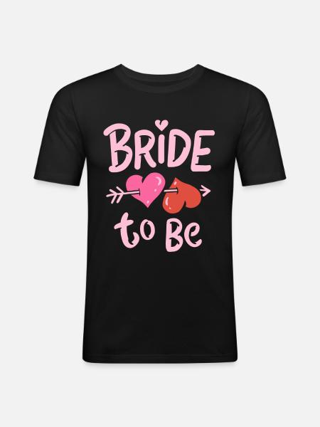 bride - Men's Slim Fit T-Shirt - black