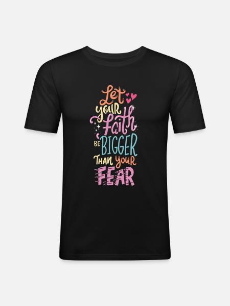 Citation chrétienne - T-shirt près du corps Homme - noir