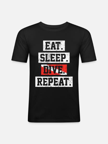 Diving Diving - Men's Slim Fit T-Shirt - black