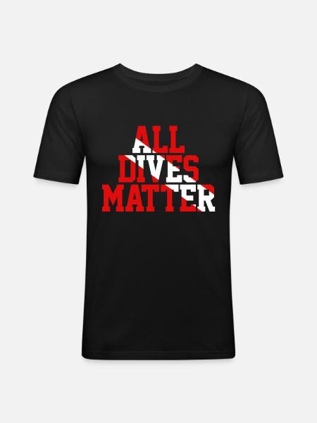 Tauchen Tauchen - Männer Slim Fit T-Shirt - Schwarz
