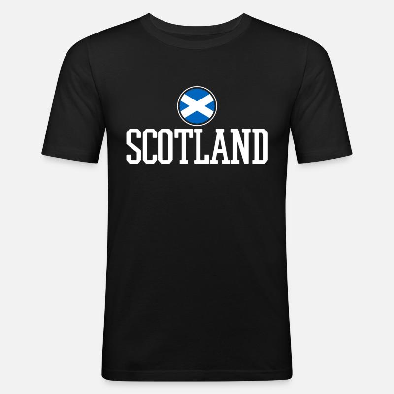 Schottland Scott - Männer Slim Fit T-Shirt - Schwarz