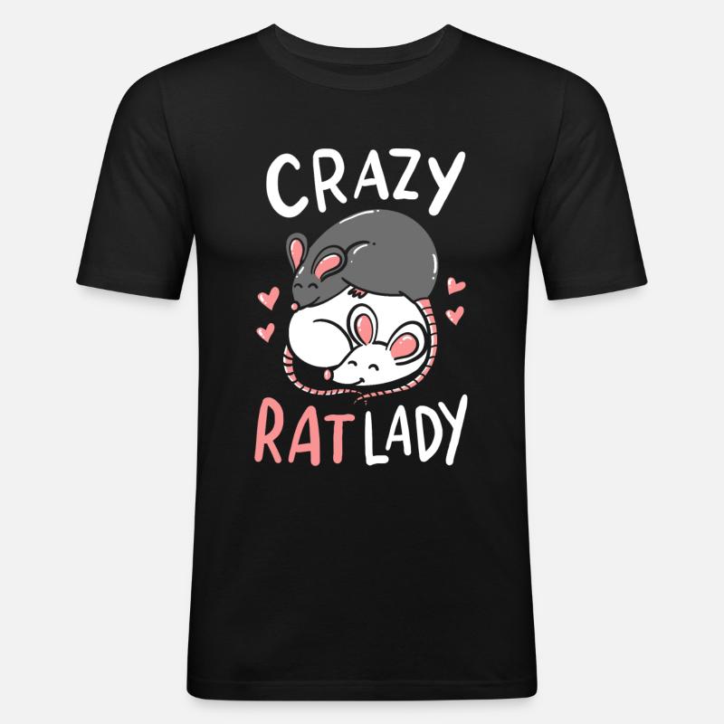 Ratten - Männer Slim Fit T-Shirt - Schwarz
