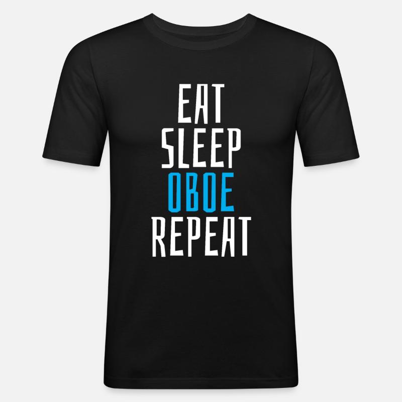Oboe Oboe Oboe Oboe - Männer Slim Fit T-Shirt - Schwarz