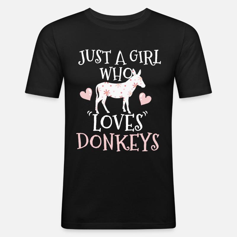 Esel Esel Esel - Männer Slim Fit T-Shirt - Schwarz