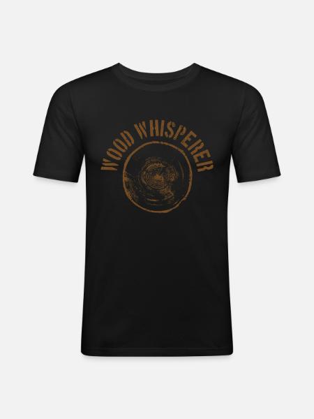 Woodworking Woodcutting - Men's Slim Fit T-Shirt - black