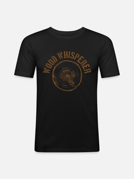 Holzbearbeitung - Männer Slim Fit T-Shirt - Schwarz