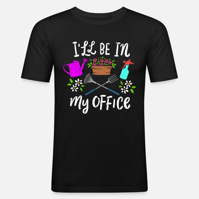 Gartenarbeit - Männer Slim Fit T-Shirt - Schwarz