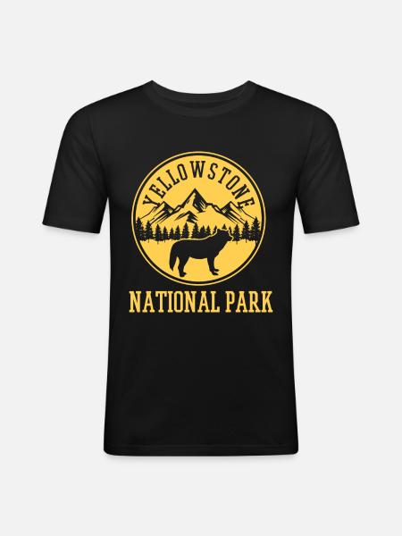 Yellowstone - Men's Slim Fit T-Shirt - black