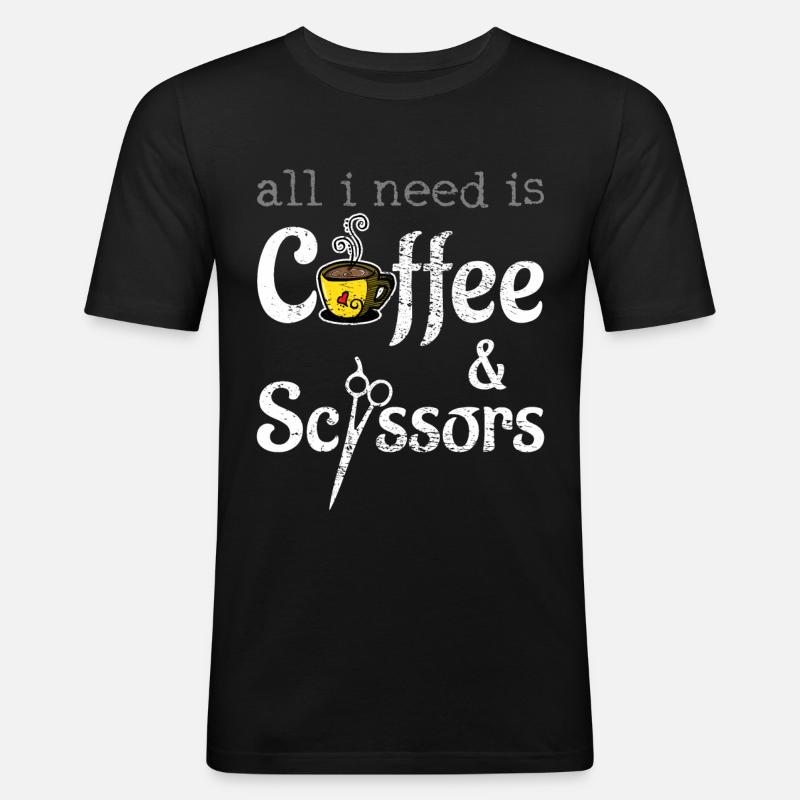 Coiffeur Coiffeur Coiffeur Coiffeur - T-shirt près du corps Homme - noir