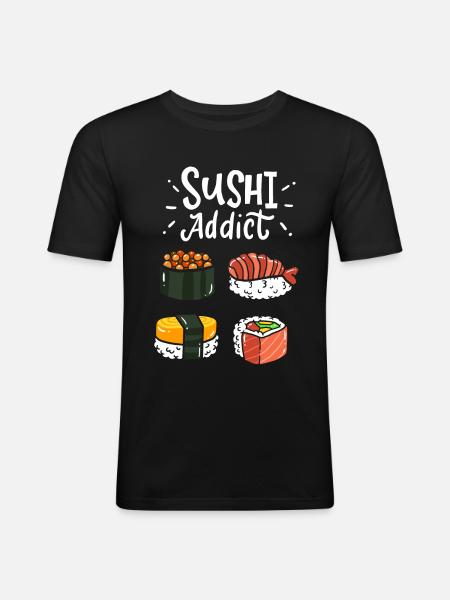 sushi - Men's Slim Fit T-Shirt - black