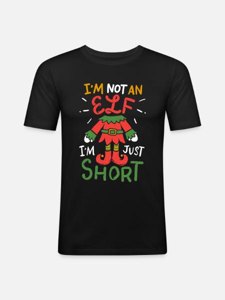 Elf Christmas - Men's Slim Fit T-Shirt - black
