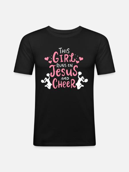 Cheerleading chrétien - T-shirt près du corps Homme - noir