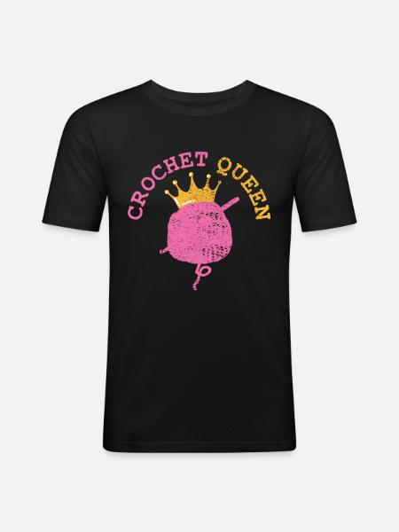 Crochet - Men's Slim Fit T-Shirt - black