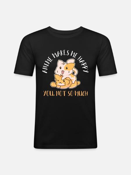 Anime - Men's Slim Fit T-Shirt - black
