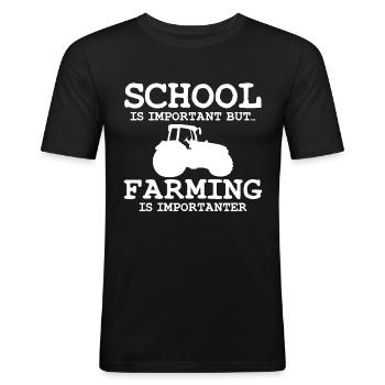 Agriculture - Men's Slim Fit T-Shirt - black - Front - Nik (191cm)