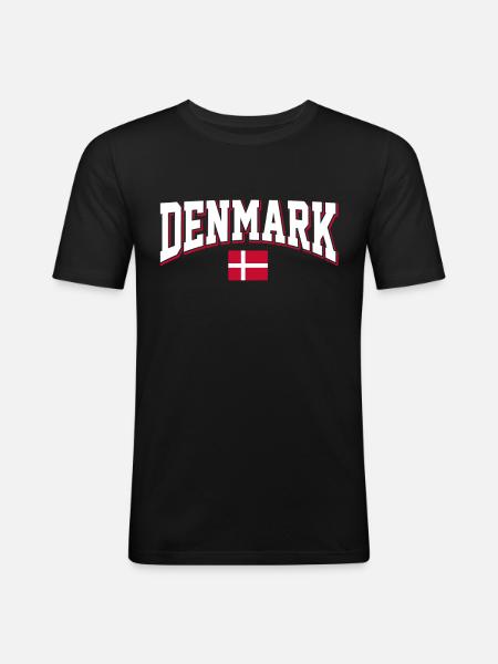 Denmark - Men's Slim Fit T-Shirt - black