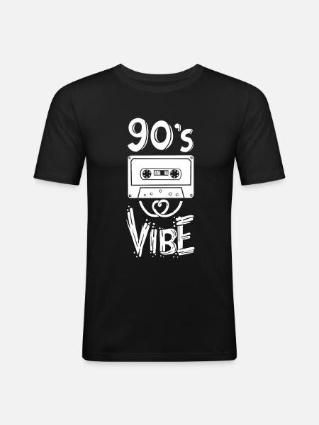 90s Party - Men's Slim Fit T-Shirt - black