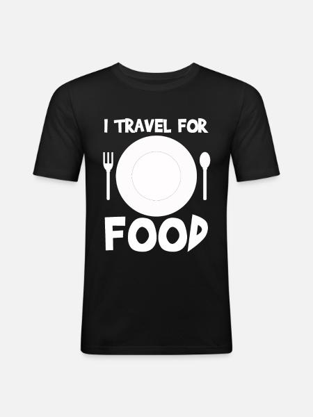 to travel - Men's Slim Fit T-Shirt - black