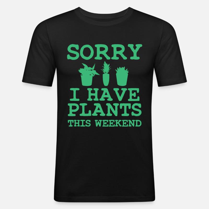 Gartenarbeit Spruch - Männer Slim Fit T-Shirt - Schwarz