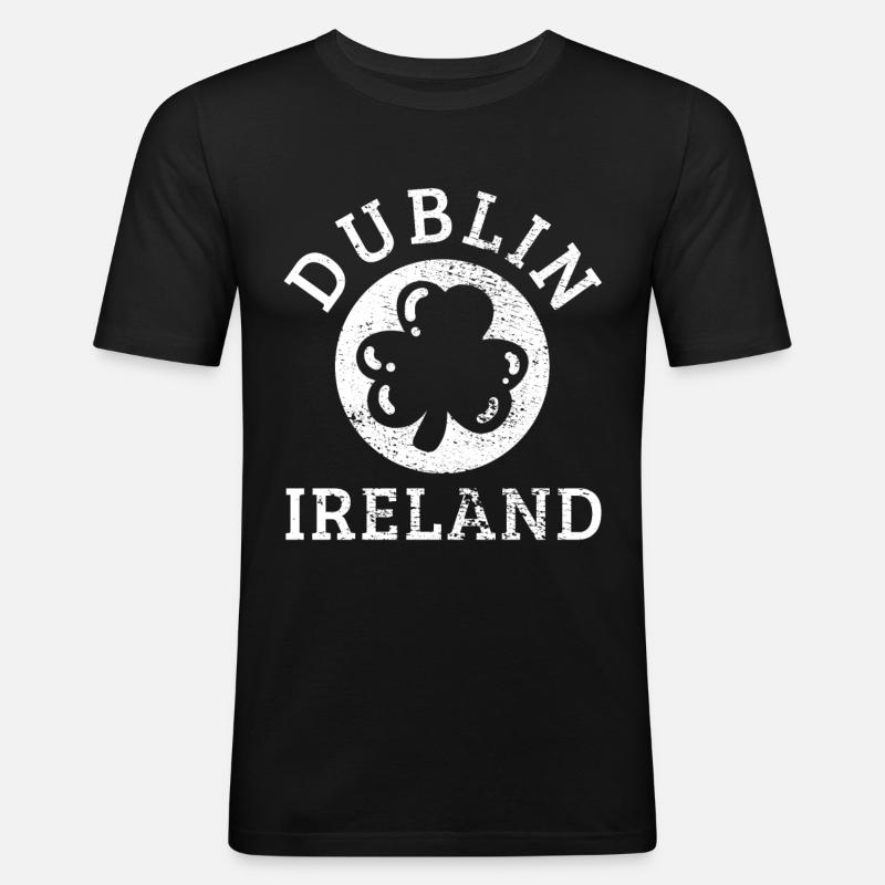 Dublin - Männer Slim Fit T-Shirt - Schwarz