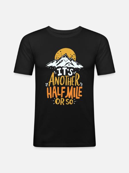 Wandern Wandern - Männer Slim Fit T-Shirt - Schwarz
