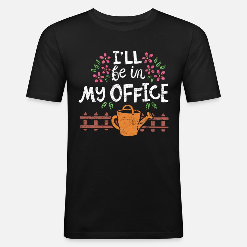 Gartenarbeit - Männer Slim Fit T-Shirt - Schwarz