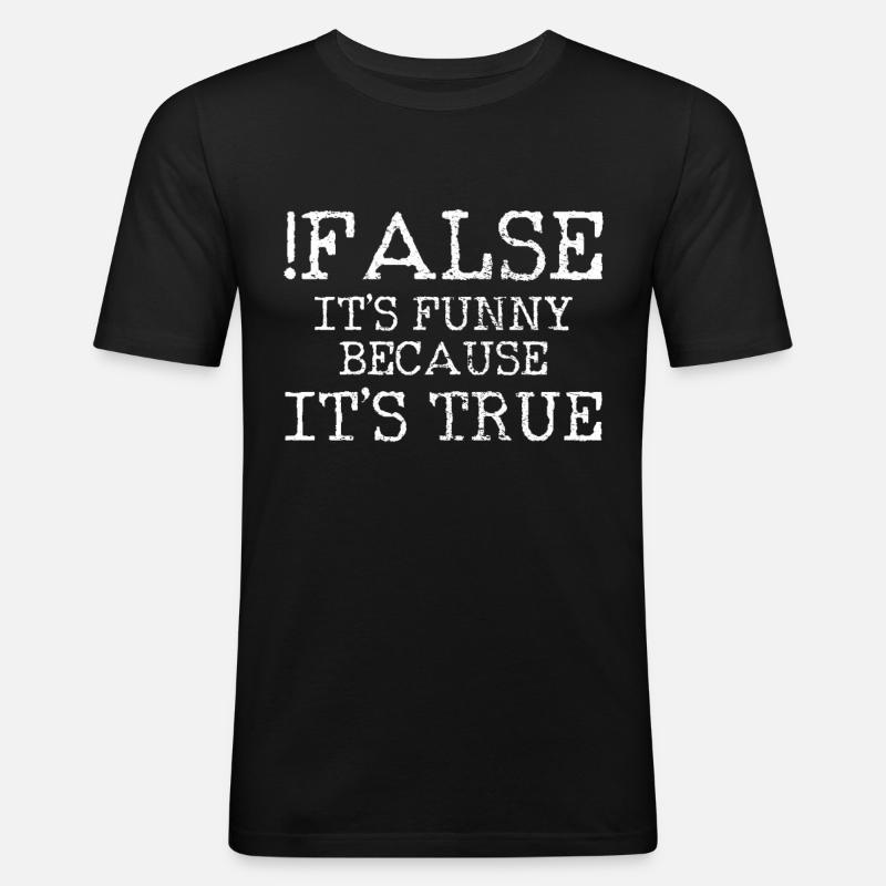 programmation informatique - T-shirt près du corps Homme - noir