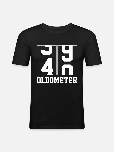 40th birthday - Men's Slim Fit T-Shirt - black