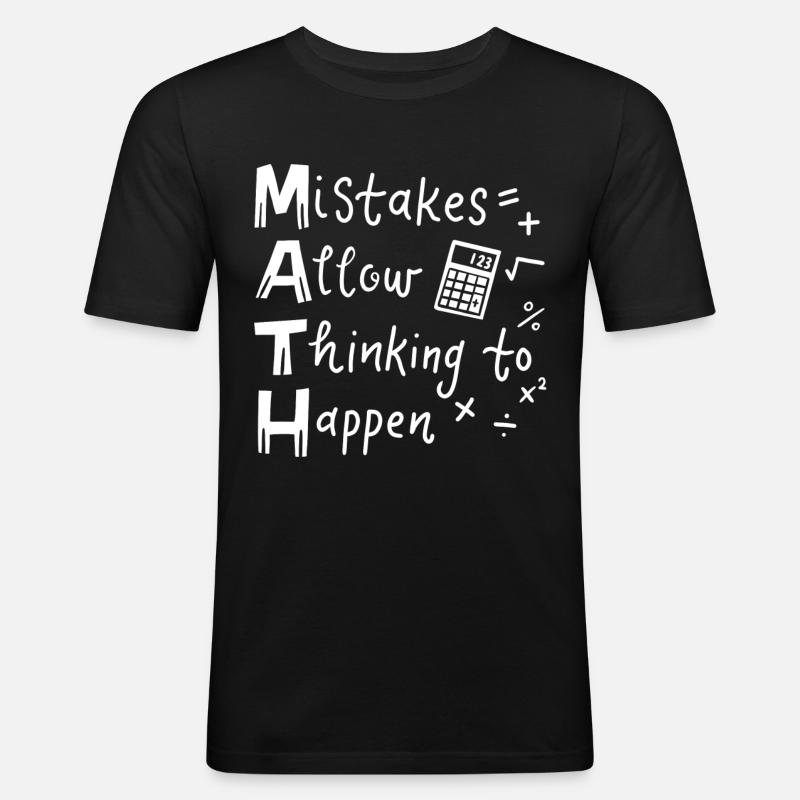 Mathelehrer - Männer Slim Fit T-Shirt - Schwarz